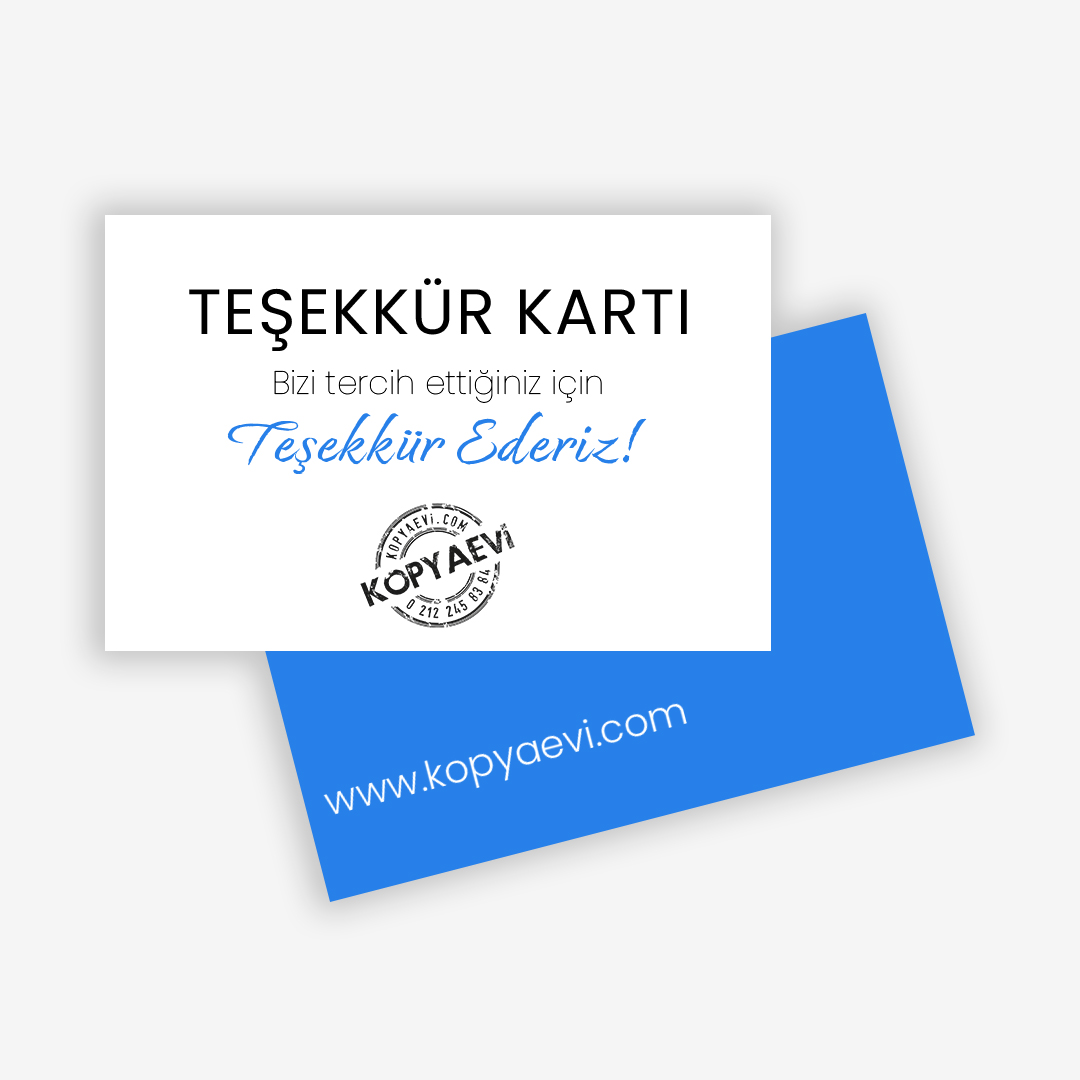 Teşekkür Not Kartı